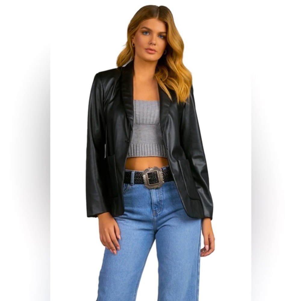 Elan Faux Leather Jacket